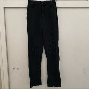 pacsun high rise 90s boyfriend jeans ripped black